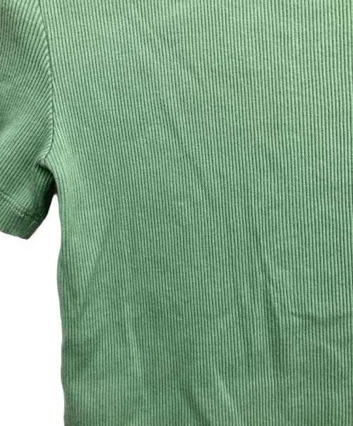 LACOSTE（ラコステ）LACOSTE (ラコステ) タイトフィットリブニットポロシャツ グリーン サイズ:38の古着・服飾アイテム