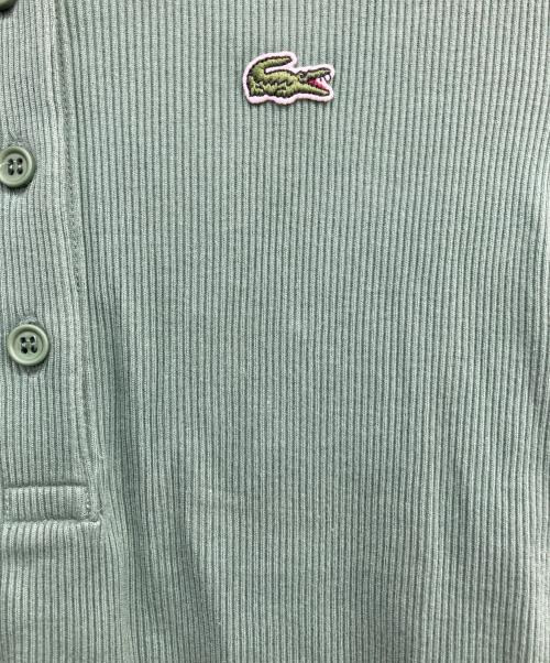 LACOSTE（ラコステ）LACOSTE (ラコステ) タイトフィットリブニットポロシャツ グリーン サイズ:38の古着・服飾アイテム