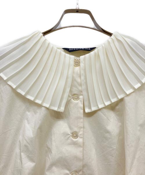 mizuiro-ind（ミズイロインド）mizuiro-ind (ミズイロインド) プリーツカラーシャツ アイボリー サイズ:SIZE Freeの古着・服飾アイテム