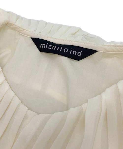 mizuiro-ind（ミズイロインド）mizuiro-ind (ミズイロインド) プリーツカラーシャツ アイボリー サイズ:SIZE Freeの古着・服飾アイテム
