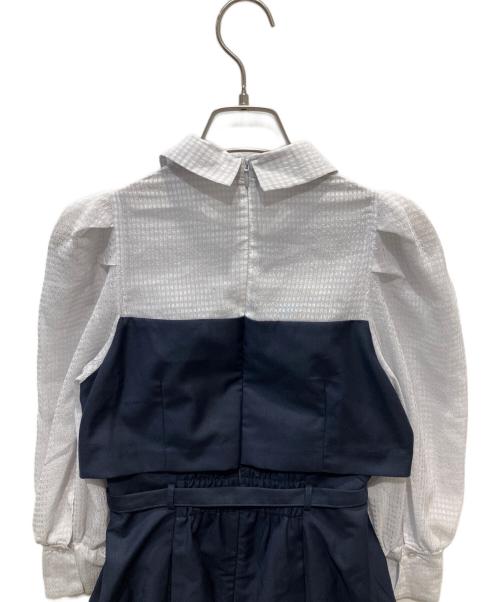 DazzliN（ダズリン）dazzlin (ダズリン) 2WAY ボウタイレイヤードミニワンピース ネイビー サイズ:Sの古着・服飾アイテム