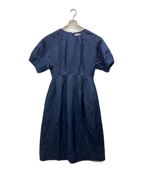 CYCLAS（シクラス）CYCLAS (シクラス) リネンサテン タックワンピース ネイビー サイズ:36の古着・服飾アイテム