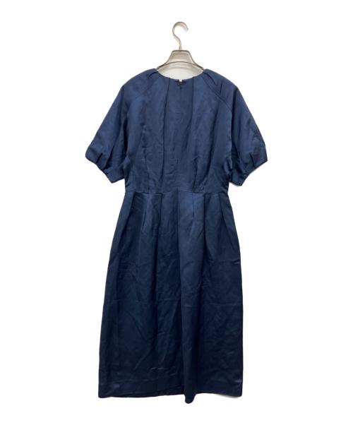 CYCLAS（シクラス）CYCLAS (シクラス) リネンサテン タックワンピース ネイビー サイズ:36の古着・服飾アイテム