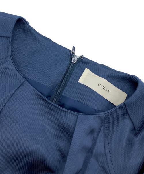 CYCLAS（シクラス）CYCLAS (シクラス) リネンサテン タックワンピース ネイビー サイズ:36の古着・服飾アイテム