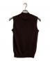 UNITED ARROWS (ユナイテッドアローズ) ハイネック ノースリーブ ニット ウォッシャブル ブラウン サイズ:Free 未使用品：4000円