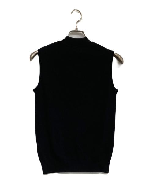 UNITED ARROWS（ユナイテッドアローズ）UNITED ARROWS (ユナイテッドアローズ) ハイネック ノースリーブ ニット ウォッシャブル ブラック サイズ:Free 未使用品の古着・服飾アイテム