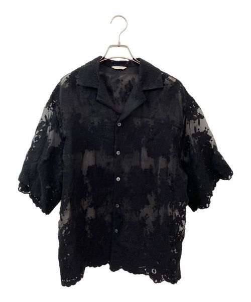 CLANE（クラネ）CLANE (クラネ) シアーフラワーレースシャツ ブラック サイズ:1の古着・服飾アイテム