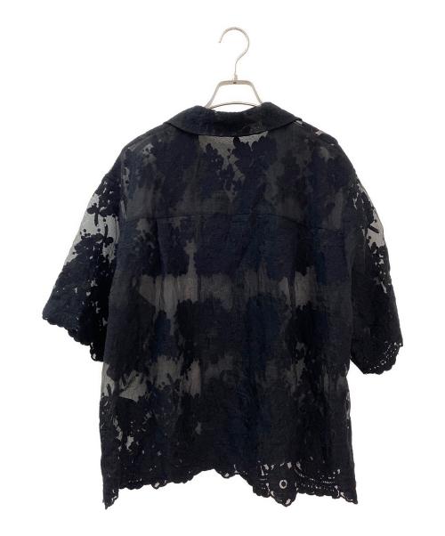 CLANE（クラネ）CLANE (クラネ) シアーフラワーレースシャツ ブラック サイズ:1の古着・服飾アイテム