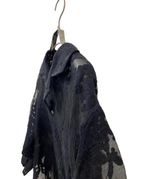 CLANE（クラネ）CLANE (クラネ) シアーフラワーレースシャツ ブラック サイズ:1の古着・服飾アイテム