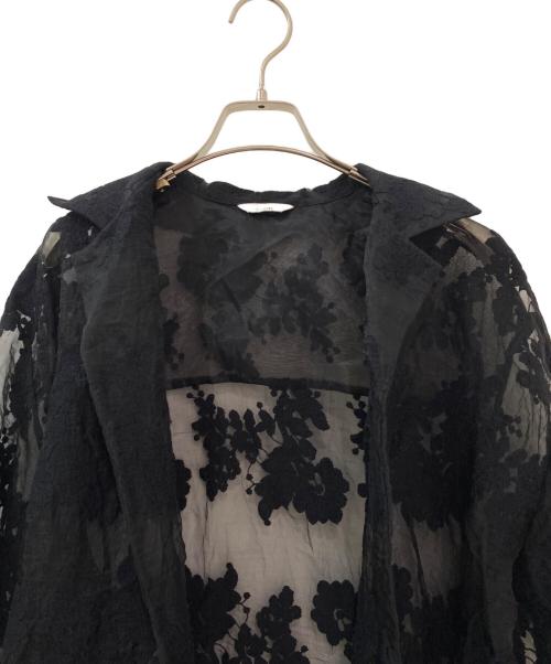 CLANE（クラネ）CLANE (クラネ) シアーフラワーレースシャツ ブラック サイズ:1の古着・服飾アイテム