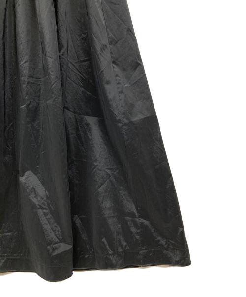 BALLSEY（ボールジィ）BALLSEY (ボールジィ) コットンジャージーコンビ シャーリングワンピース ブラック サイズ:36の古着・服飾アイテム