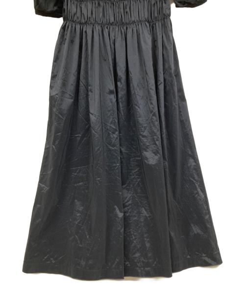 BALLSEY（ボールジィ）BALLSEY (ボールジィ) コットンジャージーコンビ シャーリングワンピース ブラック サイズ:36の古着・服飾アイテム