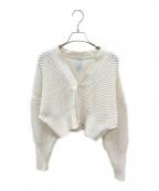 CFCLシーエフシーエル）の古着「LATTICE CROPPED CARDIGAN」｜ホワイト