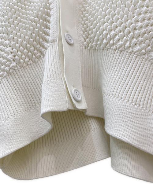CFCL（シーエフシーエル）CFCL (シーエフシーエル) LATTICE CROPPED CARDIGAN ホワイト サイズ:Fの古着・服飾アイテム