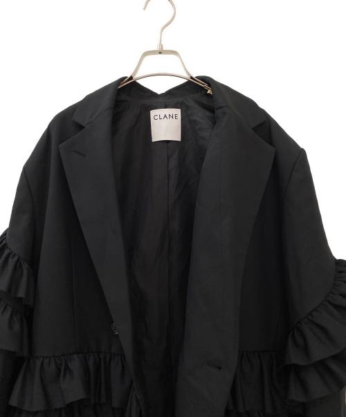 CLANE（クラネ）CLANE (クラネ) FRILLED TAILORED JACKET ブラック サイズ:1の古着・服飾アイテム