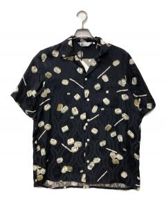 Casablanca シルクシャツ 総柄 半袖 中古・古着通販】CASABLANCA (カサブランカ) 総柄半袖シルクシャツ