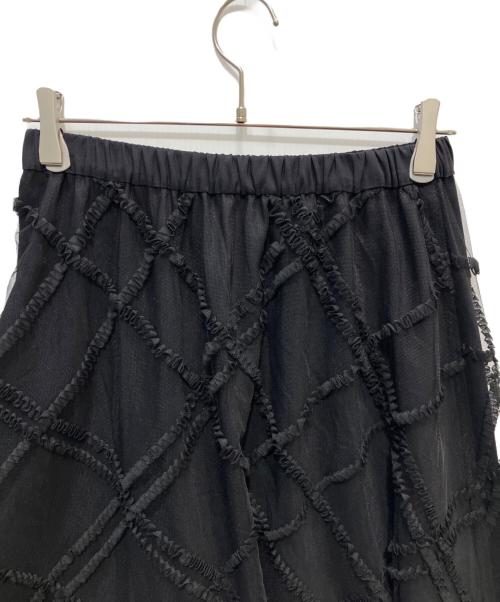 BLUE LABEL CRESTBRIDGE（ブルーレーベルクレストブリッジ）BLUE LABEL CRESTBRIDGE (ブルーレーベルクレストブリッジ) クレストブリッジチェックチュールスカート ブラック サイズ:36の古着・服飾アイテム