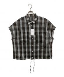JOURNAL STANDARD（ジャーナルスタンダード）の古着「コットンシルクチェックドロスト シャツ」｜ブラック×ブラウン