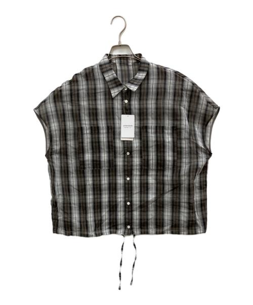 JOURNAL STANDARD（ジャーナルスタンダード）JOURNAL STANDARD (ジャーナルスタンダード) コットンシルクチェックドロスト シャツ ブラック×ブラウン サイズ:F 未使用品の古着・服飾アイテム
