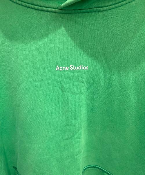 Acne studios（アクネ ストゥディオズ）Acne studios (アクネ ストゥディオズ) フランクリン ロゴプリント オーバーサイズ スウェット パーカー グリーン サイズ:Mの古着・服飾アイテム