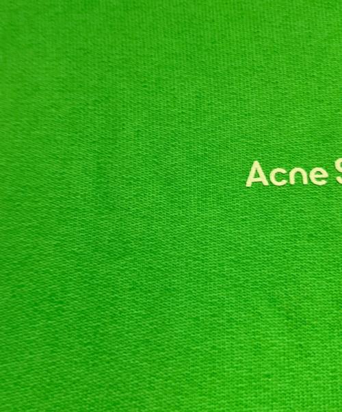 Acne studios（アクネ ストゥディオズ）Acne studios (アクネ ストゥディオズ) フランクリン ロゴプリント オーバーサイズ スウェット パーカー グリーン サイズ:Mの古着・服飾アイテム