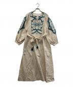 sara mallikaサラマリカ）の古着「Peony Flower Cutwork Dress」｜ベージュ