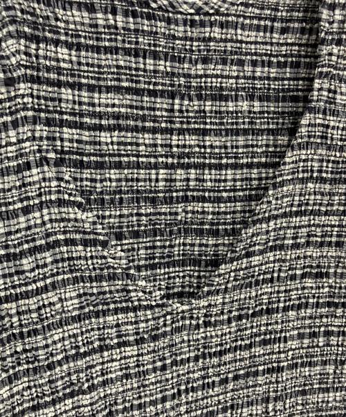 GANNI（ガニー）Ganni (ガニー) シアサッカーバックオープンチェックワンピース ブラック サイズ:36の古着・服飾アイテム