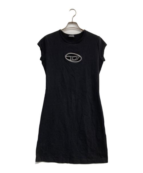 DIESEL（ディーゼル）DIESEL (ディーゼル) フレンチスリーブワンピース ブラック サイズ:SIZE Lの古着・服飾アイテム