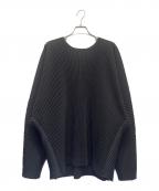 HOMME PLISSE ISSEY MIYAKEオム プリッセ イッセイ ミヤケ）の古着「プリーツカットソー」｜ブラック