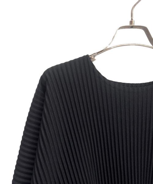 HOMME PLISSE ISSEY MIYAKE（オム プリッセ イッセイ ミヤケ）HOMME PLISSE ISSEY MIYAKE (オム プリッセ イッセイ ミヤケ) プリーツカットソー ブラック サイズ:3の古着・服飾アイテム