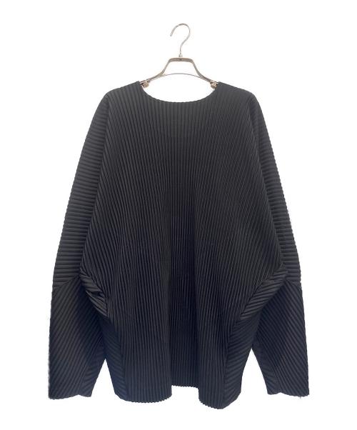 HOMME PLISSE ISSEY MIYAKE（オム プリッセ イッセイ ミヤケ）HOMME PLISSE ISSEY MIYAKE (オム プリッセ イッセイ ミヤケ) プリーツカットソー ブラック サイズ:3の古着・服飾アイテム