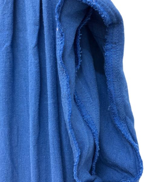MICA&DEAL（マイカアンドディール）MICA&DEAL (マイカアンドディール) リネンタックショルダーワンピース ブルー サイズ:38の古着・服飾アイテム