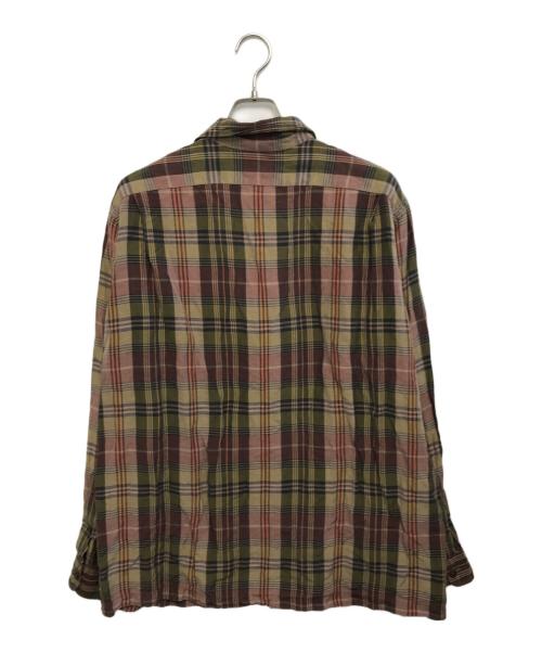POLO RALPH LAUREN（ポロ・ラルフローレン）POLO RALPH LAUREN (ポロ・ラルフローレン) リネンシルク オープンカラーシャツ ブラウン サイズ:XLの古着・服飾アイテム
