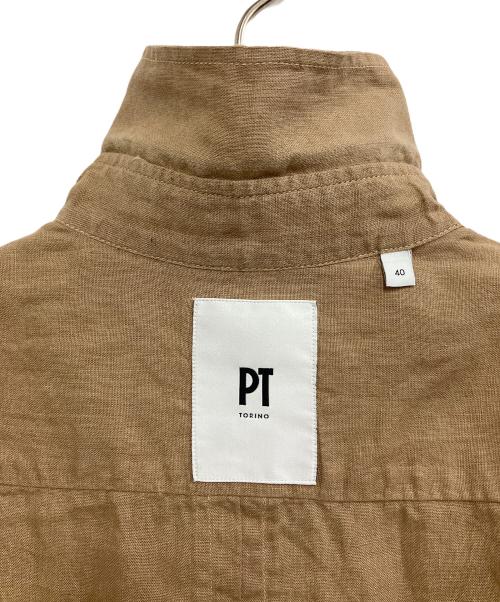 PT TORINO（ピーティートリノ）PT TORINO (ピーティートリノ) リネンシャツ ベージュ サイズ:40の古着・服飾アイテム