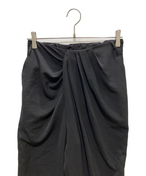 journal standard L'essage（ジャーナルスタンダード レサージュ）journal standard L'essage (ジャーナルスタンダード レサージュ) ウォッシャブル TTツイル ラップパンツ ブラック サイズ:36の古着・服飾アイテム