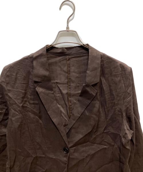 Spick and Span（スピック＆スパン）Spick and Span (スピック＆スパン) ラミーミックスシアージャケット ブラウン サイズ:38の古着・服飾アイテム