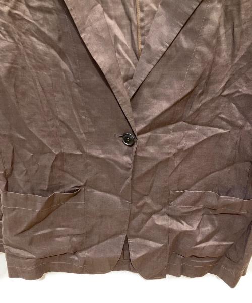 Spick and Span（スピック＆スパン）Spick and Span (スピック＆スパン) ラミーミックスシアージャケット ブラウン サイズ:38の古着・服飾アイテム