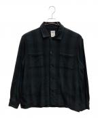 RHC Ron Hermanアールエイチシー ロンハーマン）の古着「Ombre Plaid Shirt」｜ブラック