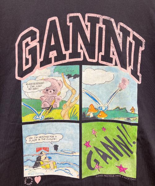 GANNI（ガニー）GANNI (ガニー) Adam et Rope (アダム エ ロペ) 別注Basic Jersey TEDDY Tee チャコールグレー サイズ:SIZE Sの古着・服飾アイテム