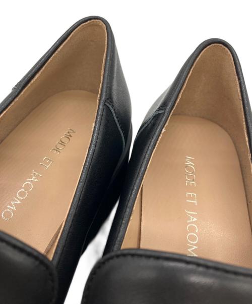 MODE ET JACOMO（モード・エ・ジャコモ）MODE ET JACOMO (モード・エ・ジャコモ) 厚底ビジューバックルローファー ブラック サイズ:SIZE 24cmの古着・服飾アイテム