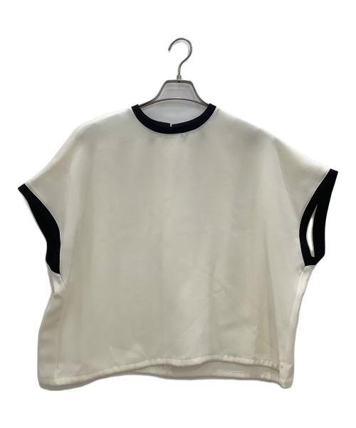 UNITED ARROWS（ユナイテッドアローズ）UNITED ARROWS (ユナイテッドアローズ) COMFY ドルマン ショートスリーブ ブラウス アイボリー サイズ:Lの古着・服飾アイテム