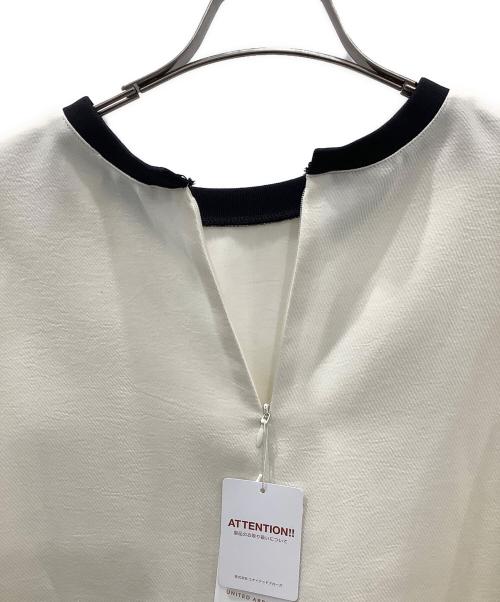 UNITED ARROWS（ユナイテッドアローズ）UNITED ARROWS (ユナイテッドアローズ) COMFY ドルマン ショートスリーブ ブラウス アイボリー サイズ:Lの古着・服飾アイテム