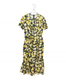 LOEWE（ロエベ）の古着「Daisy Ruffle Gathered Dress」｜ブラック×イエロー