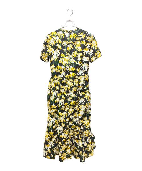 LOEWE（ロエベ）LOEWE (ロエベ) Daisy Ruffle Gathered Dress ブラック×イエロー サイズ:40の古着・服飾アイテム