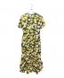LOEWE (ロエベ) Daisy Ruffle Gathered Dress ブラック×イエロー サイズ:40：30000円