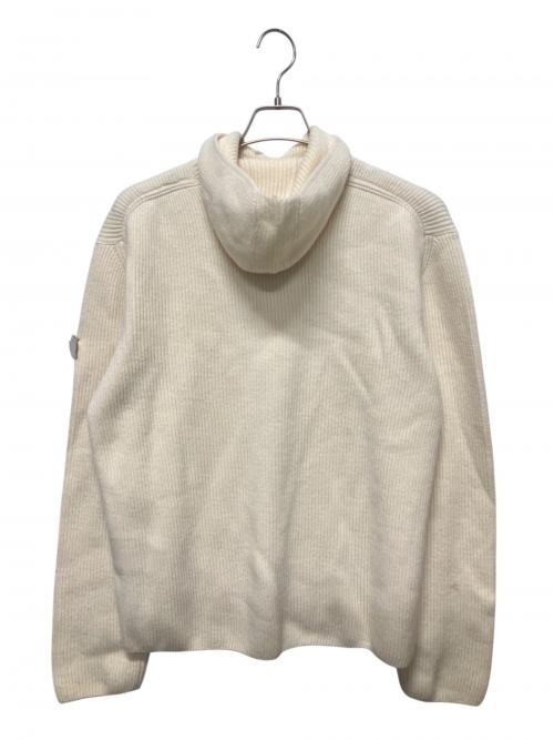 MONCLER（モンクレール）MONCLER (モンクレール) JIL SANDER (ジルサンダー) ニットパーカー アイボリー サイズ:Lの古着・服飾アイテム