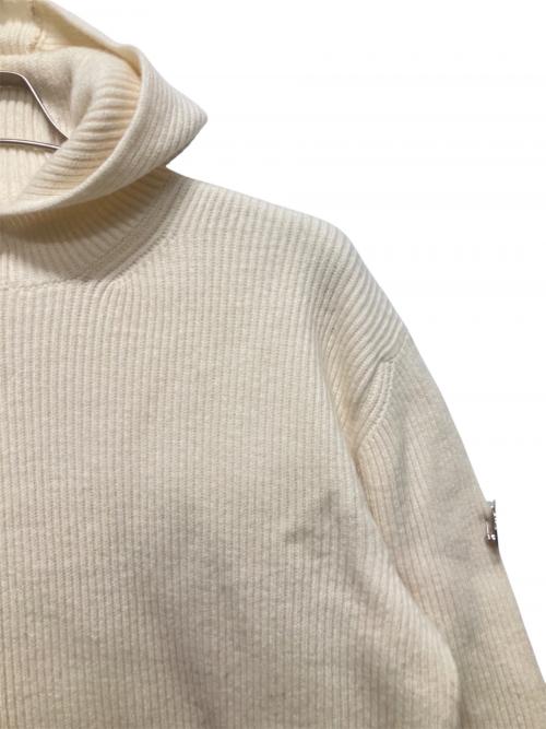 MONCLER（モンクレール）MONCLER (モンクレール) JIL SANDER (ジルサンダー) ニットパーカー アイボリー サイズ:Lの古着・服飾アイテム