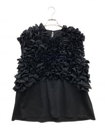 rosy monster（ロージーモンスター）の古着「frill garden sleeveless tops」｜ブラック