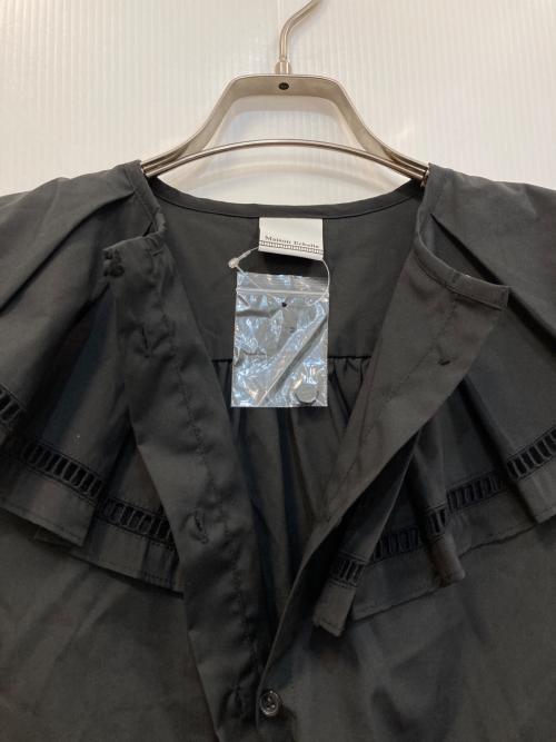 maison echelle（メゾンエシェル）maison echelle (メゾンエシェル) ハシゴレースビッグカラーワンピース ブラック サイズ:FREEの古着・服飾アイテム
