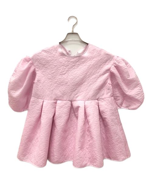 Bluelea（ブルレア）Bluelea (ブルレア) Silky Jacquard Blouse ピンク サイズ:SIZE FREEの古着・服飾アイテム